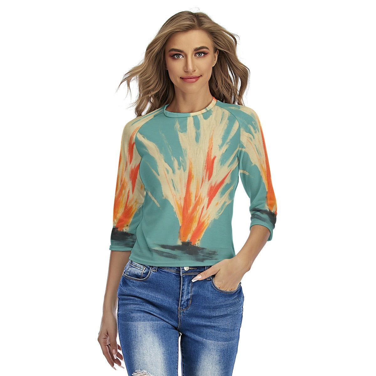 All-Over Print Women's Raglan Sleeves T-shirts
