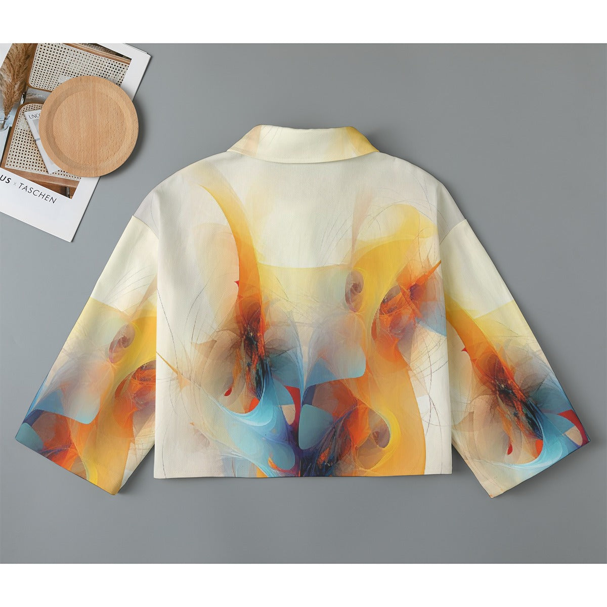 All-Over Print Women's Cropped Jacket | 245GSM Cotton