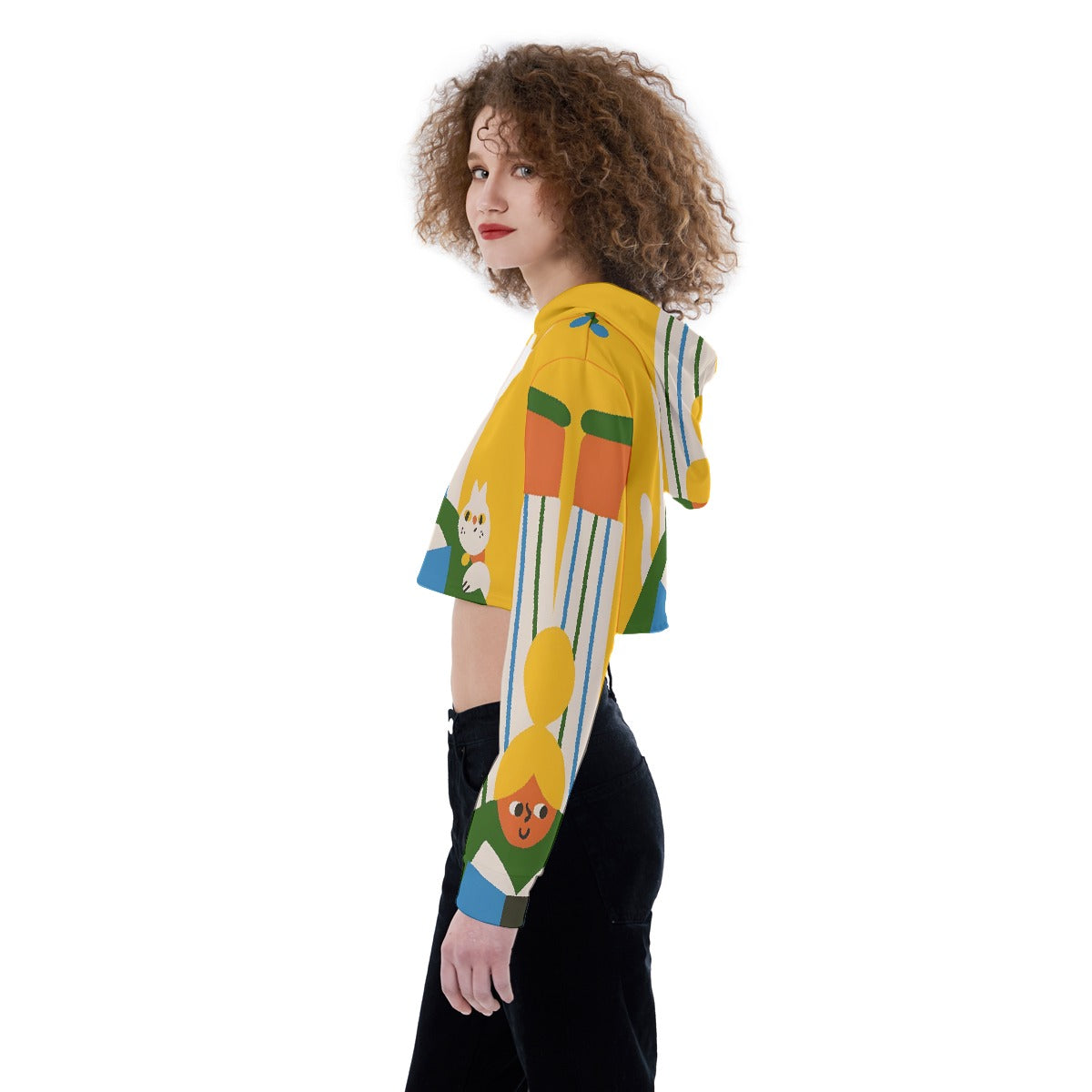 All-Over Print Women's Crop Top Hoodie