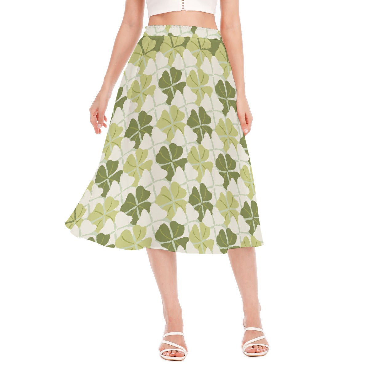 All-Over Print Women's Long Section Chiffon Skirt