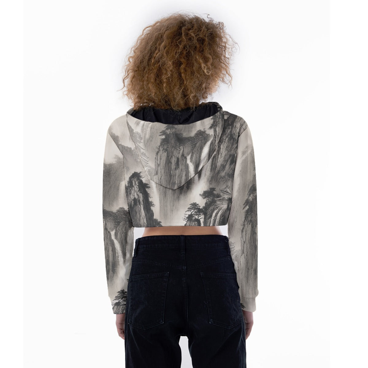 All-Over Print Women's Crop Top Hoodie