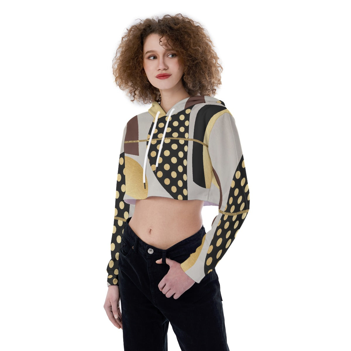 All-Over Print Women's Crop Top Hoodie