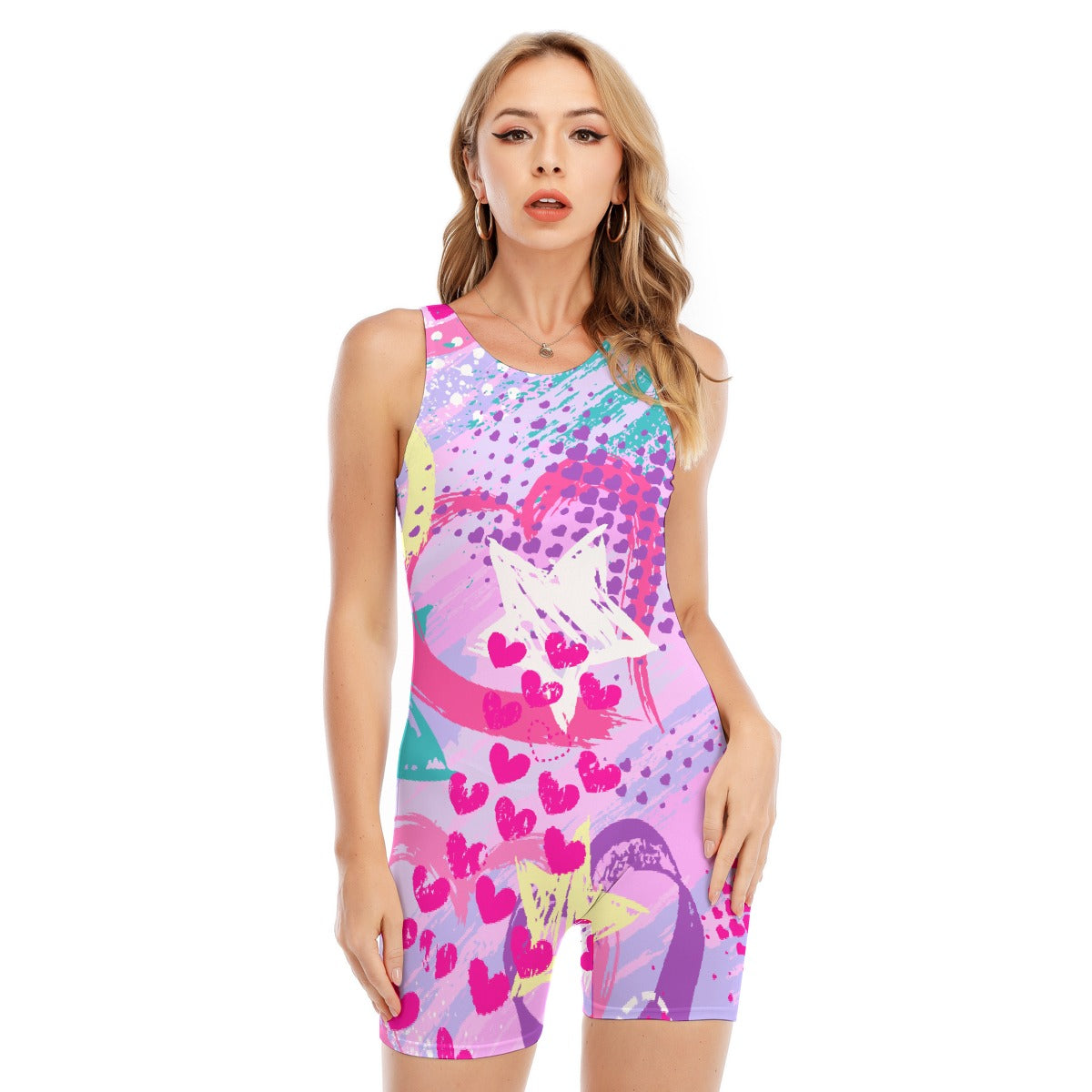 All-Over Print Women's Sleeveless One-piece Swimsuit