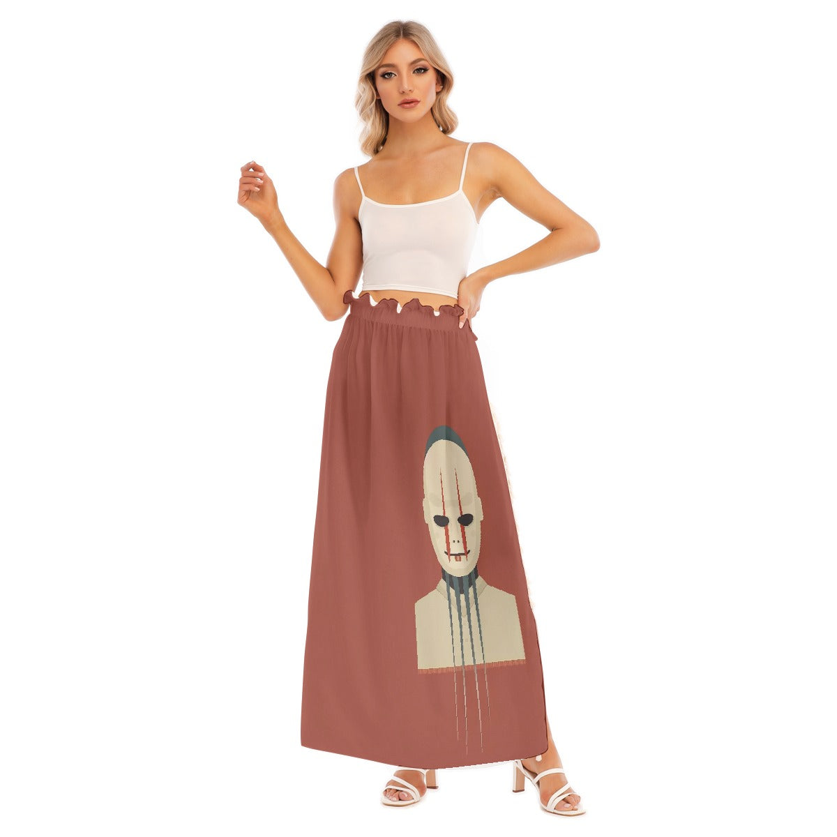 All-Over Print Women's Side Split Skirt