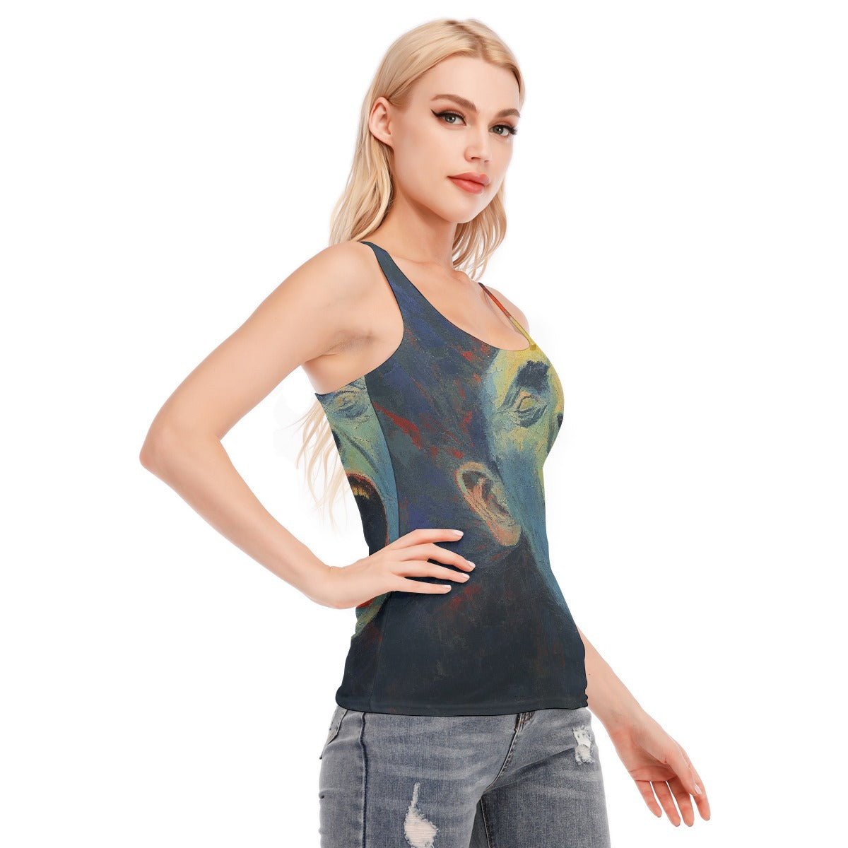 All-Over Print Women's Racer Vest | 190GSM Cotton