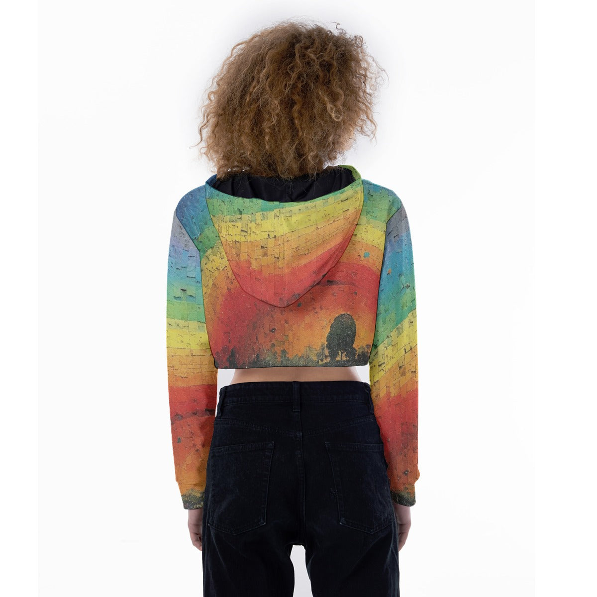 All-Over Print Women's Crop Top Hoodie