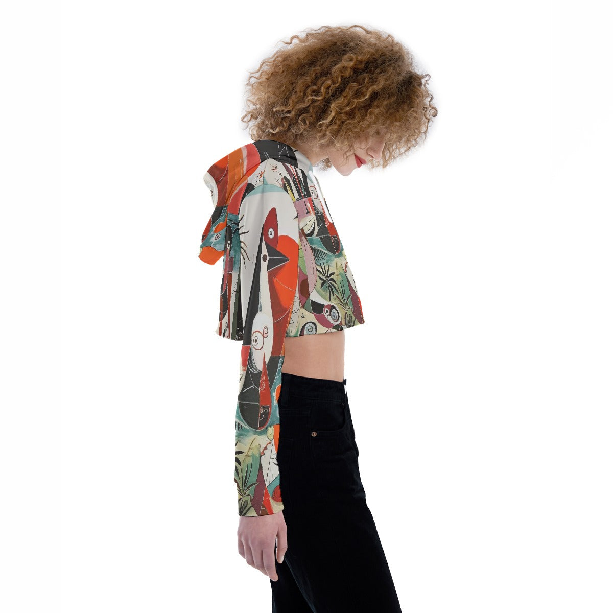 All-Over Print Women's Crop Top Hoodie