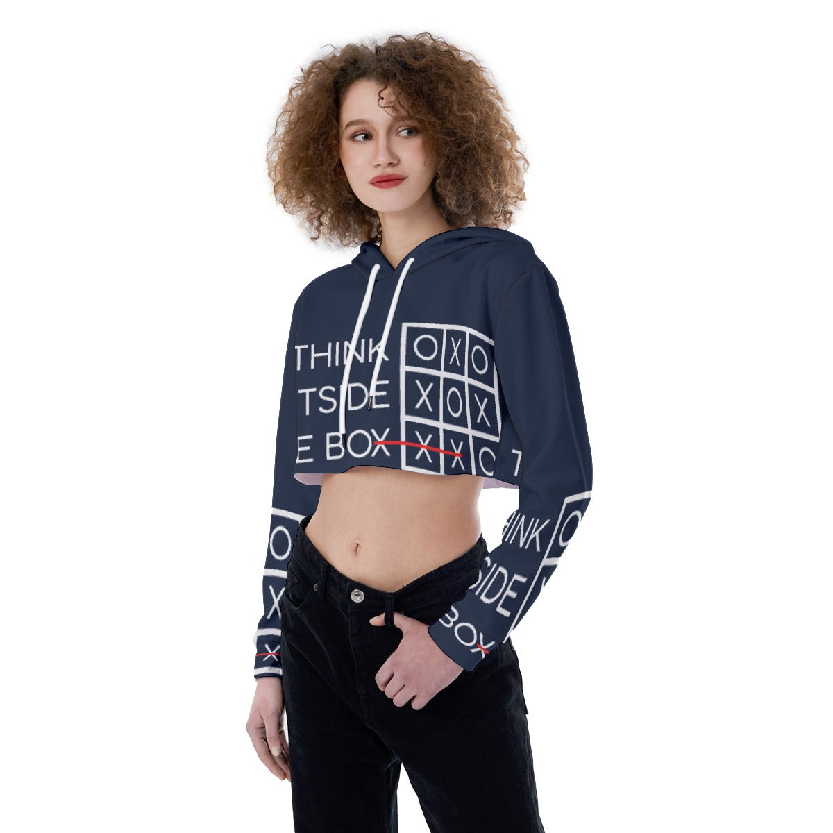 All-Over Print Women's Crop Top Hoodie