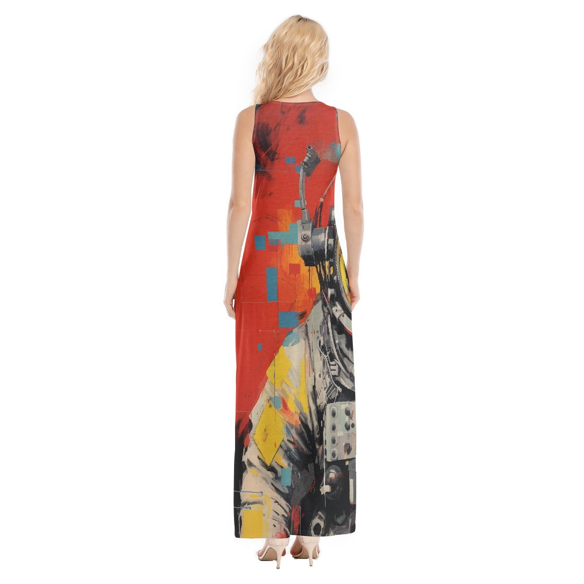 All-Over Print Women's Vest Dress | Length To Ankle