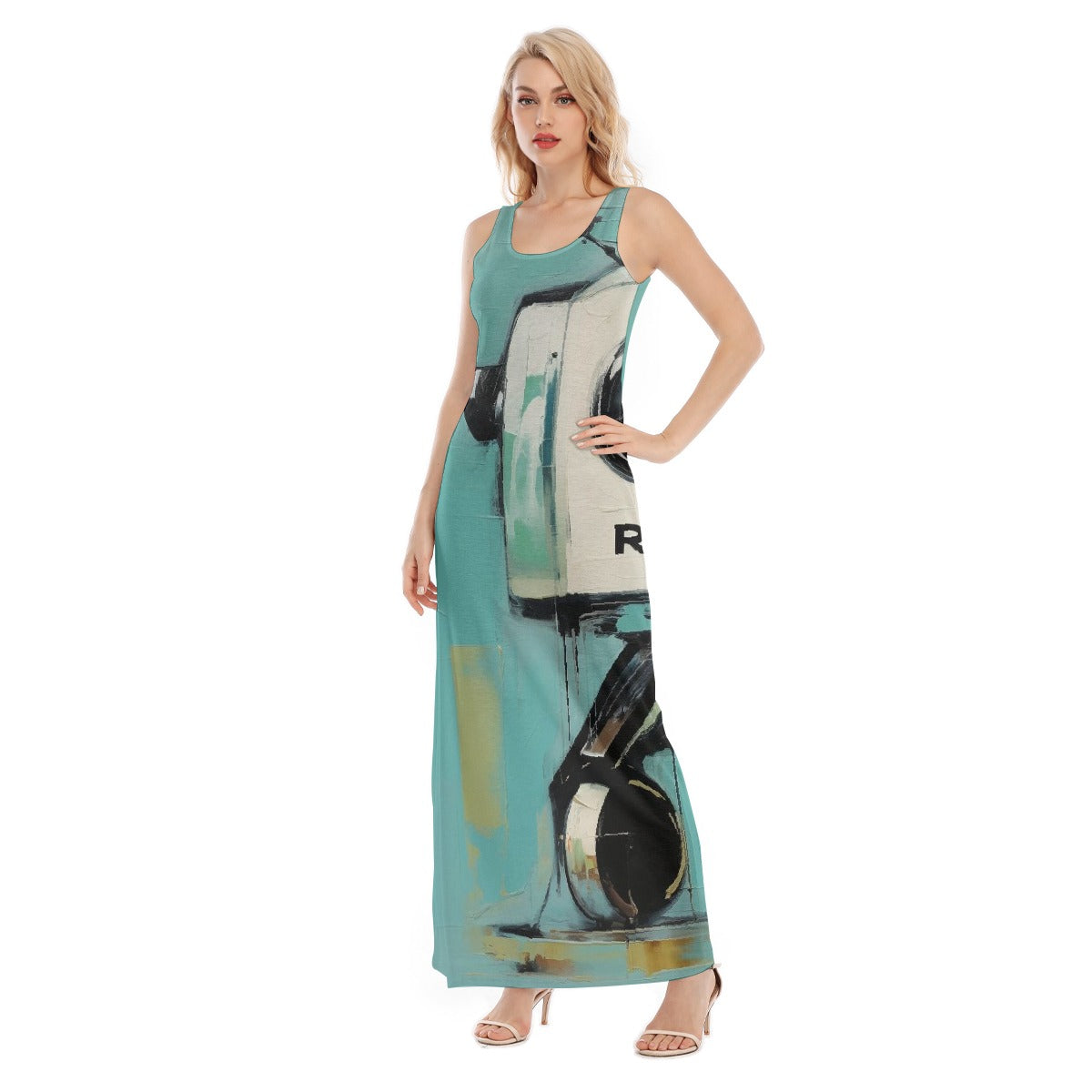 All-Over Print Women's Vest Dress | Length To Ankle