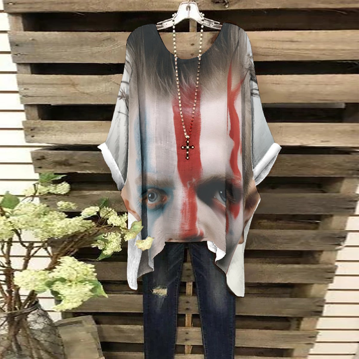 All-Over Print Women's Bat Sleeve Shirt