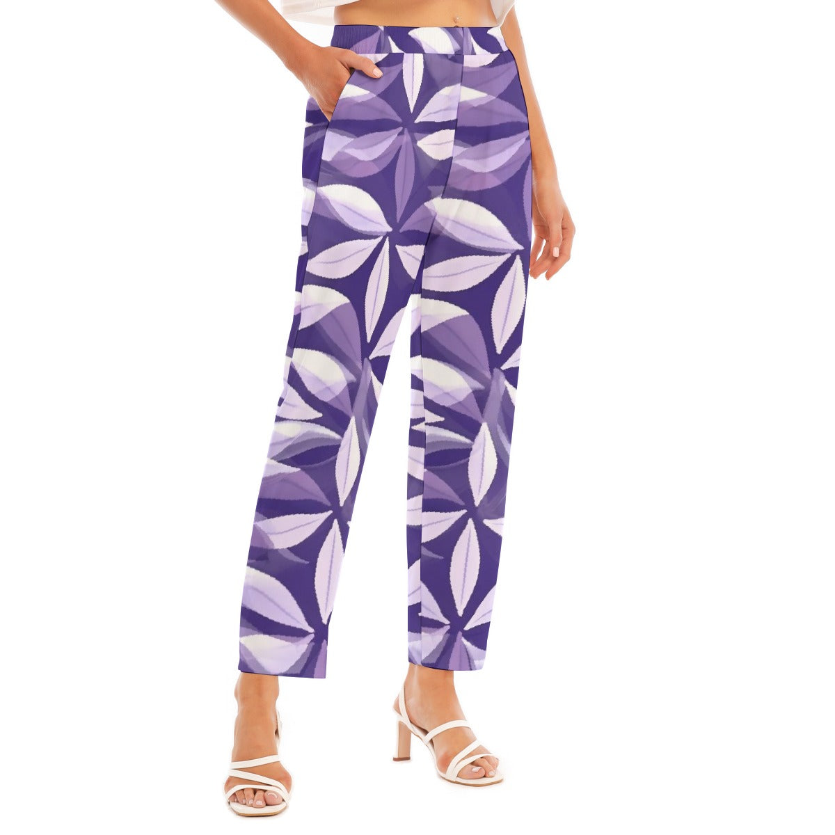 All-Over Print Women's Loose Straight-leg Pants