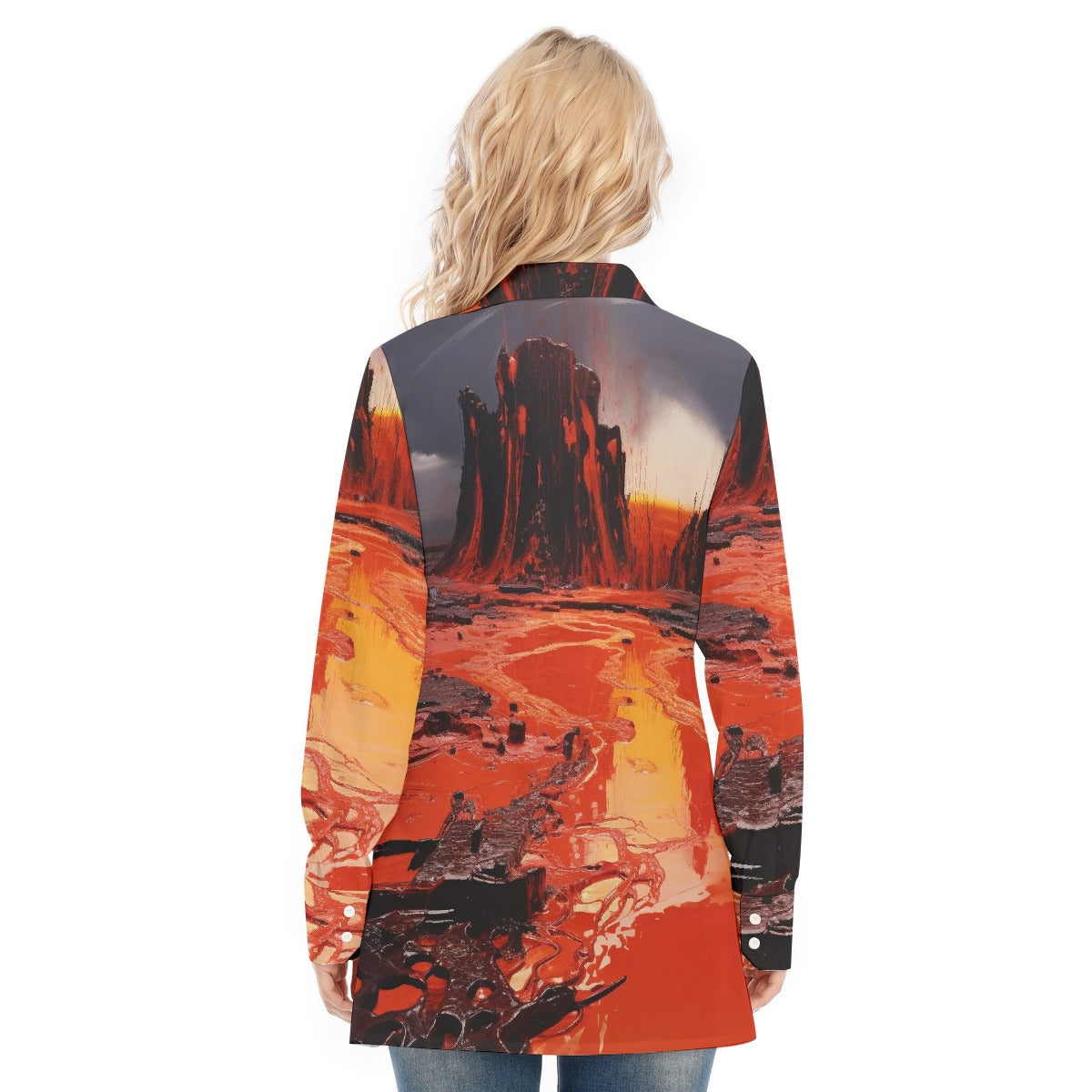 All-Over Print Women's Long Shirt
