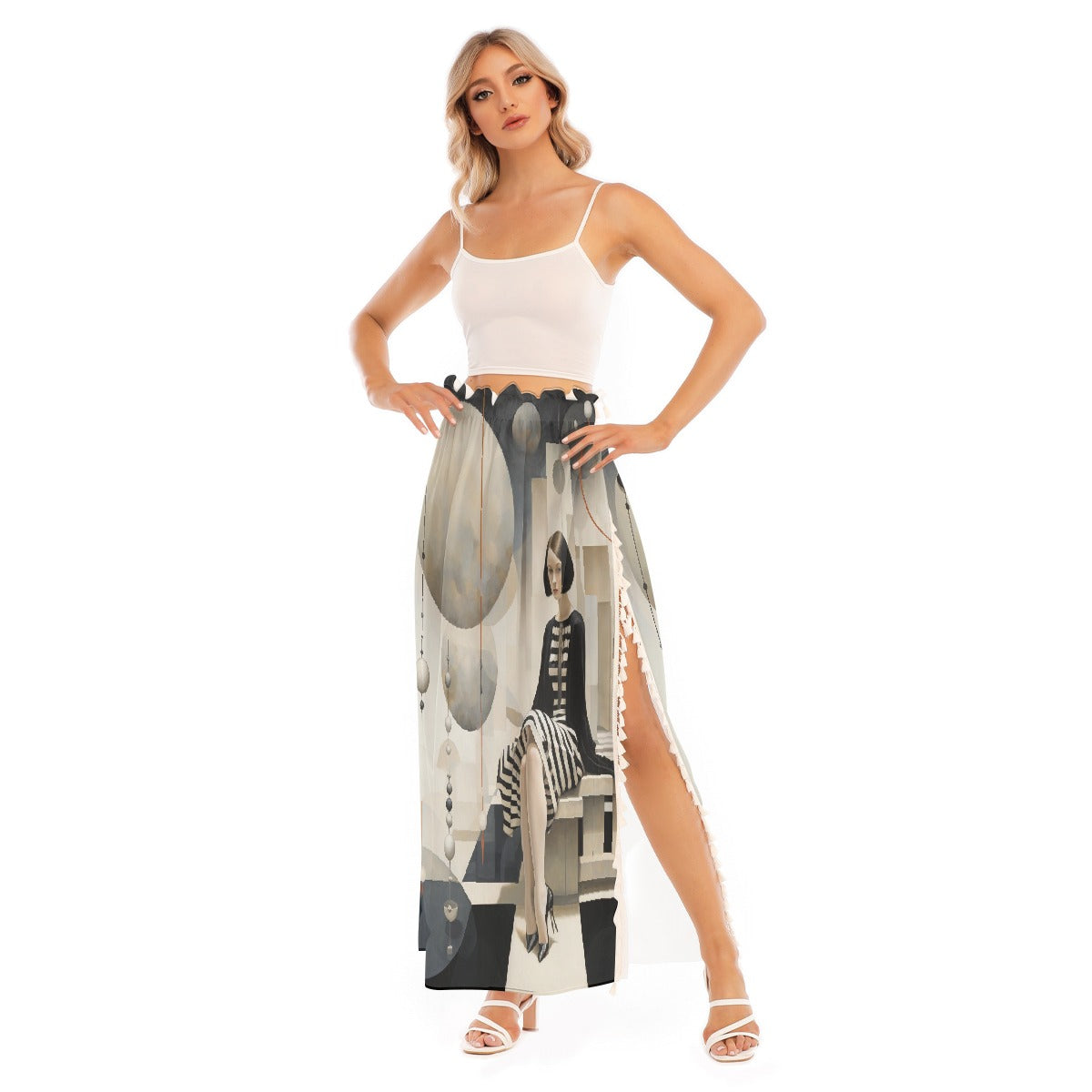 All-Over Print Women's Side Split Skirt