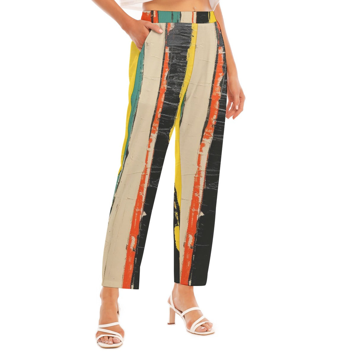 All-Over Print Women's Loose Straight-leg Pants