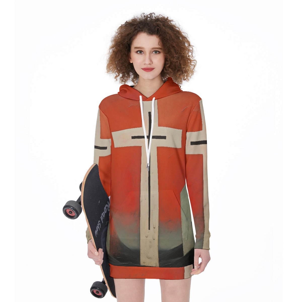 All-Over Print Women's Long Hoodie