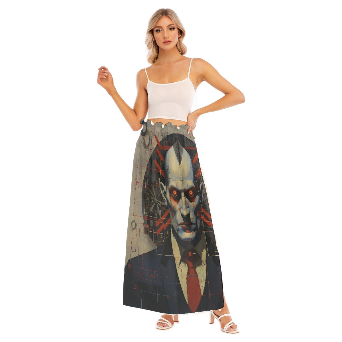 All-Over Print Women's Side Split Skirt