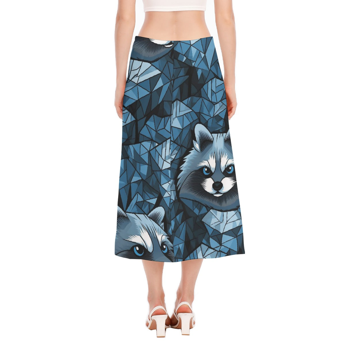 All-Over Print Women's High Slit Long Skirt