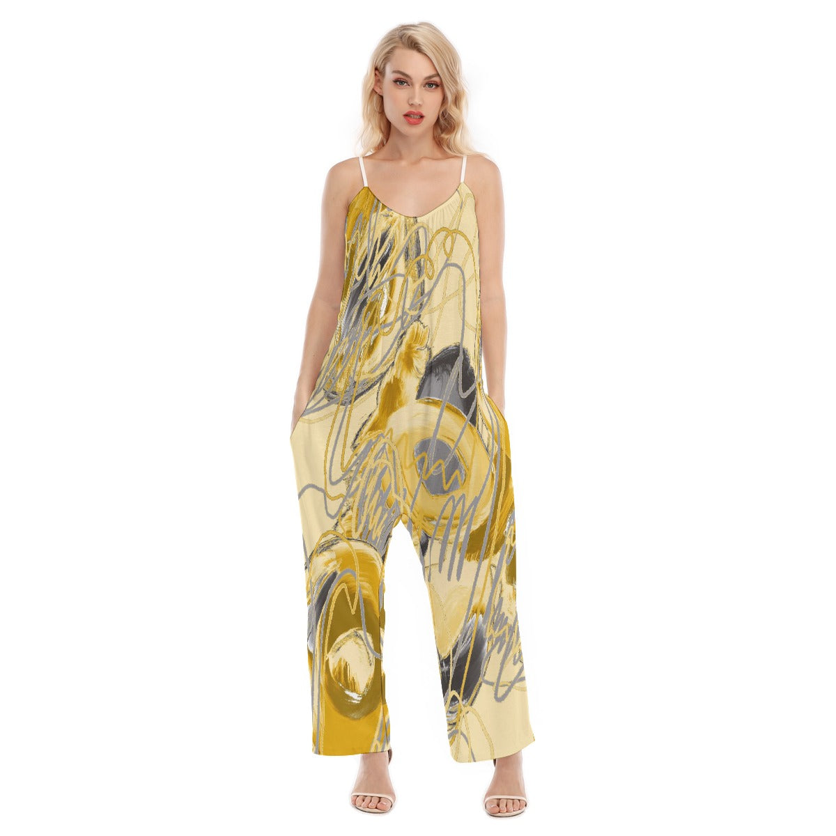 All-Over Print Women's Loose Cami Jumpsuit