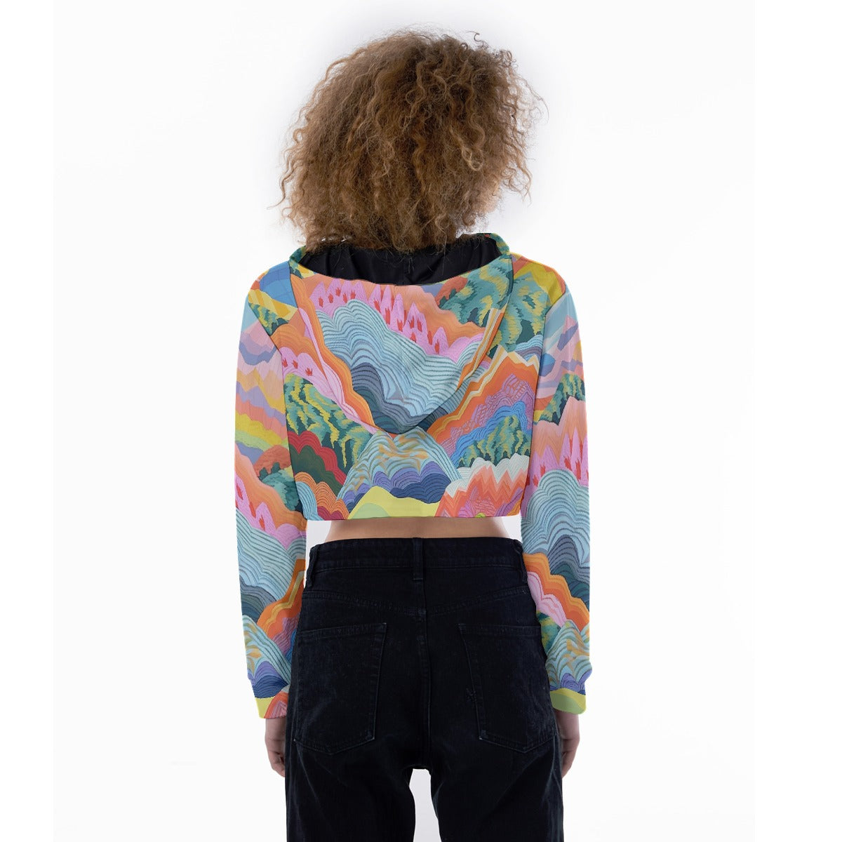 All-Over Print Women's Crop Top Hoodie
