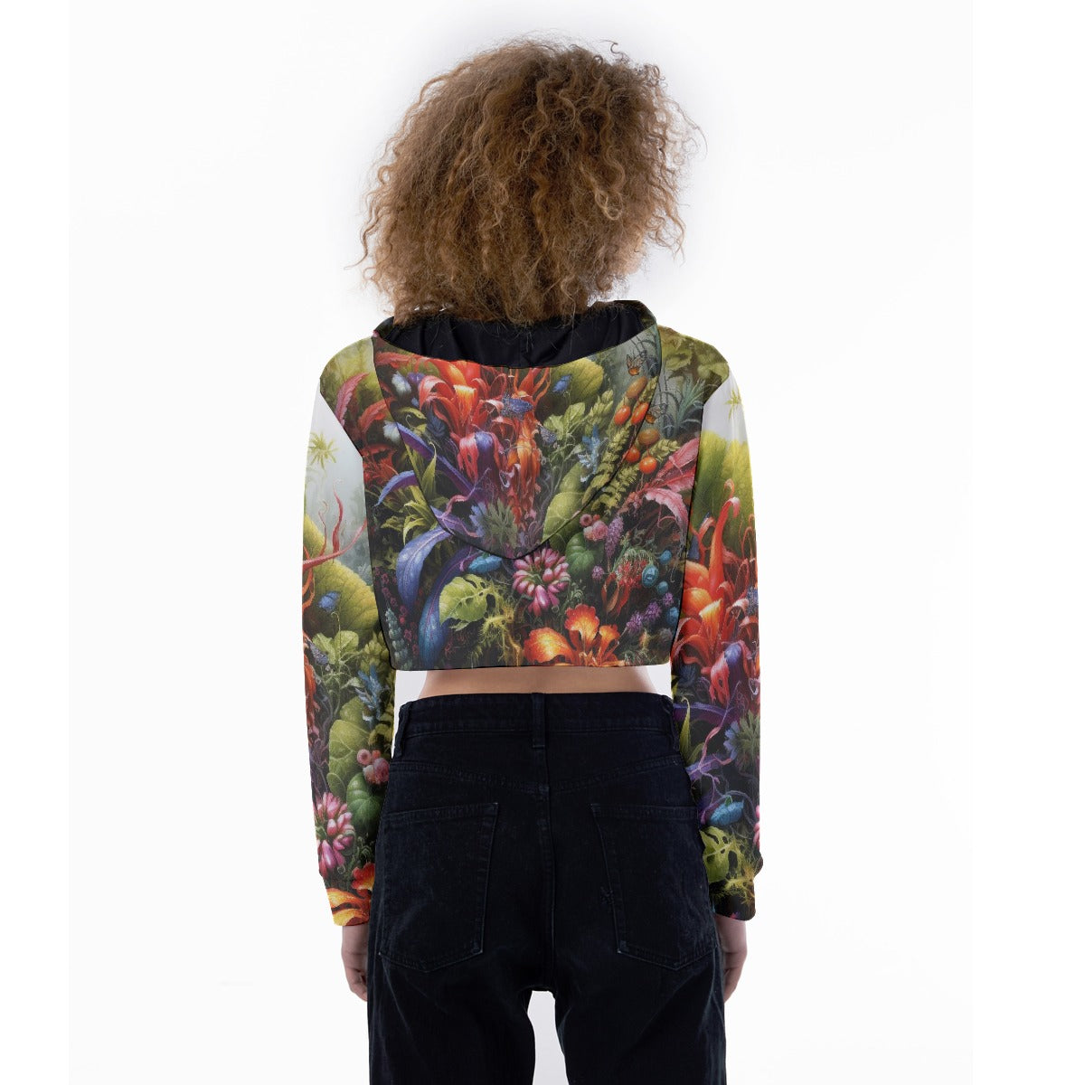 All-Over Print Women's Crop Top Hoodie
