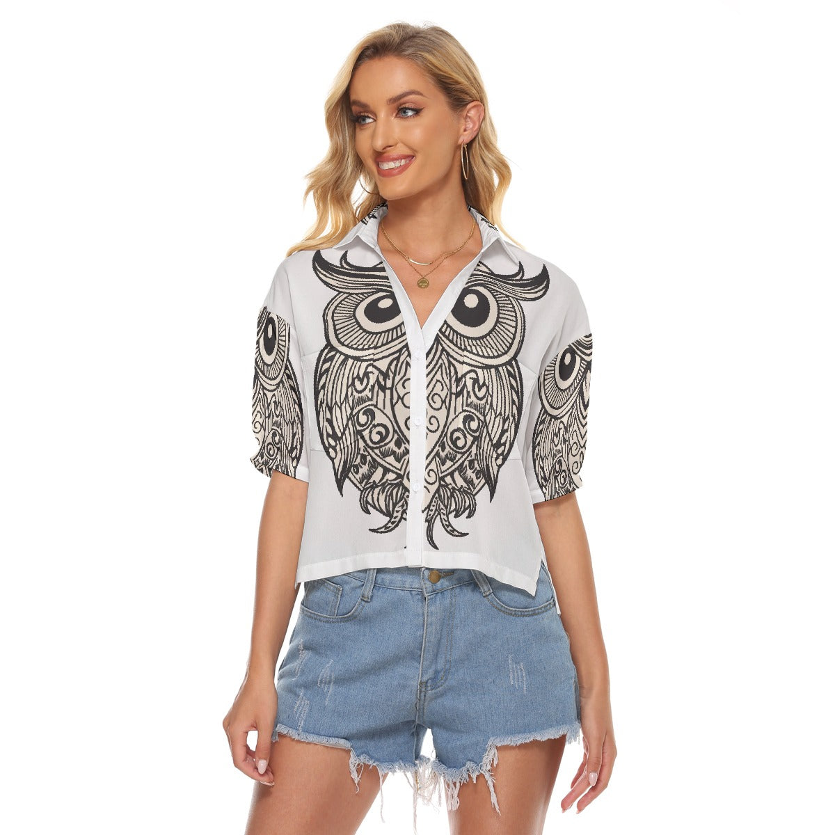 All-Over Print Women's V-neck Shirts