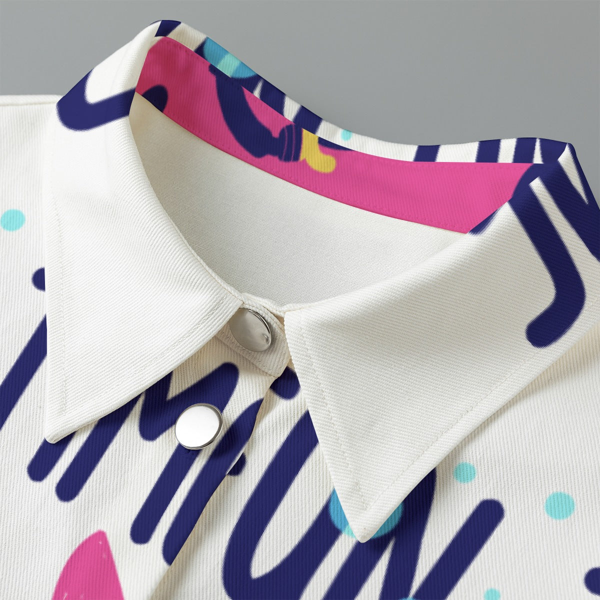 All-Over Print Women's Cropped Jacket | 245GSM Cotton