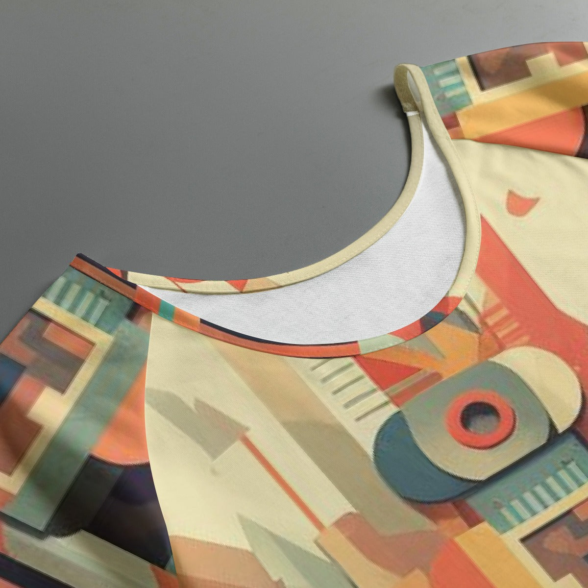 All-Over Print Women's Round Neck T-shirt With Raglan Sleeve