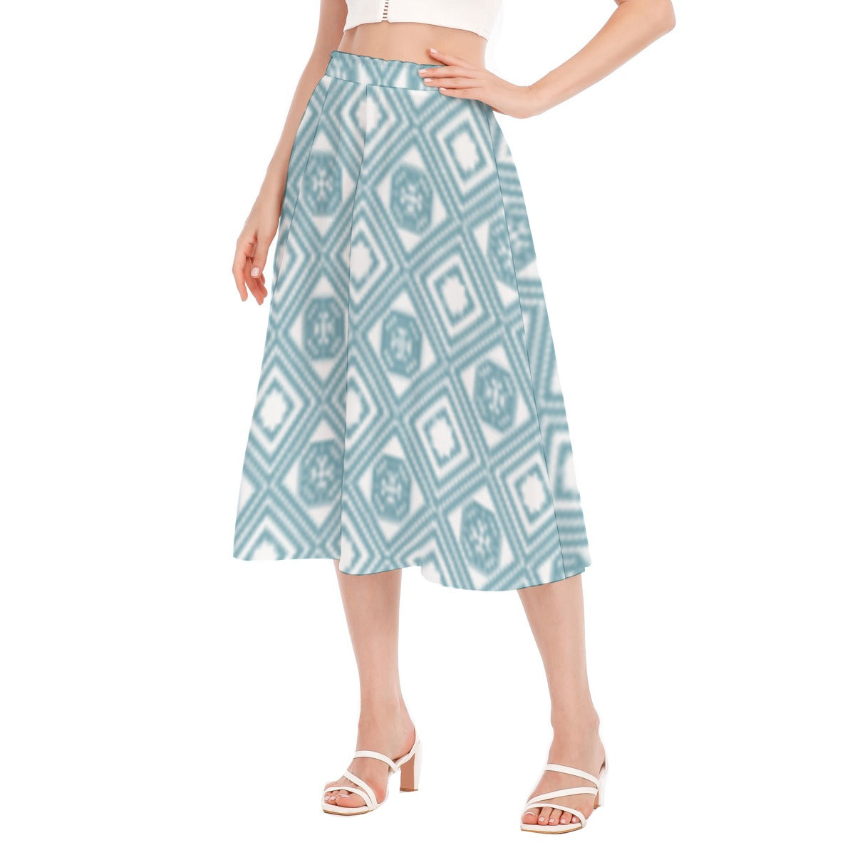 All-Over Print Women's Long Section Chiffon Skirt