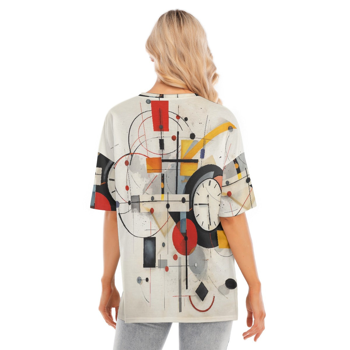 All-Over Print Women's Short Sleeves T-shirt With Hem Split