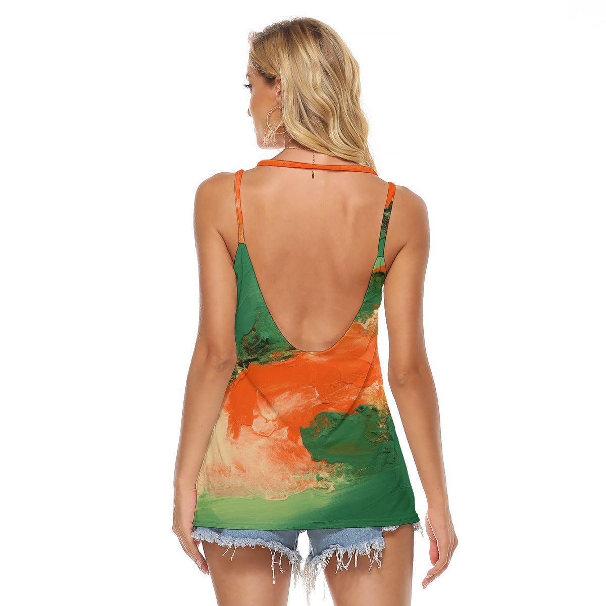 All-Over Print Women's Halter Top With Backless