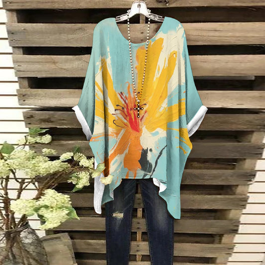 All-Over Print Women's Bat Sleeve Shirt