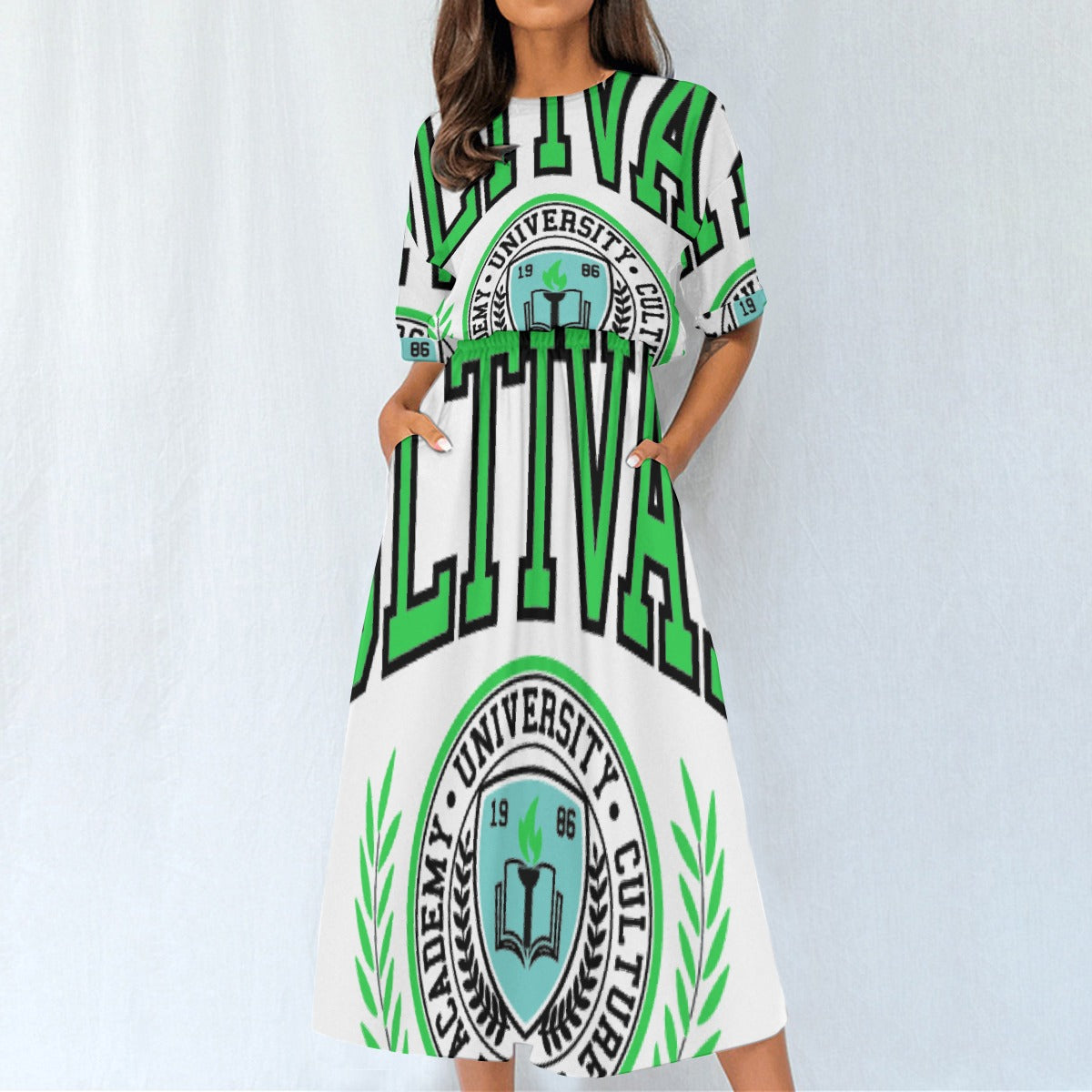 All-Over Print Women's Elastic Waist Dress