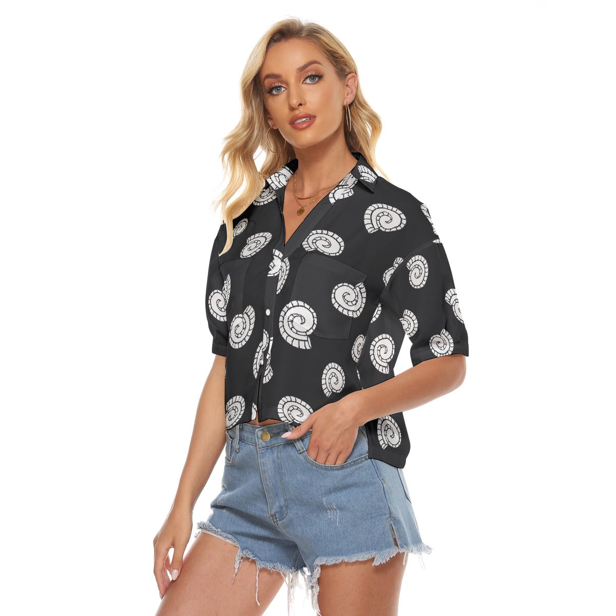 All-Over Print Women's V-neck Shirts