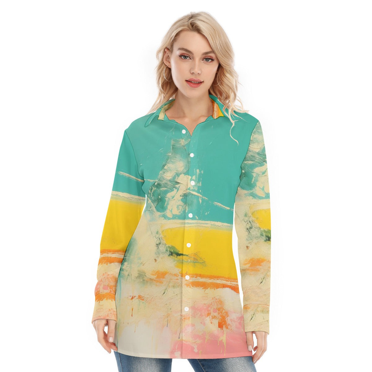 All-Over Print Women's Long Shirt