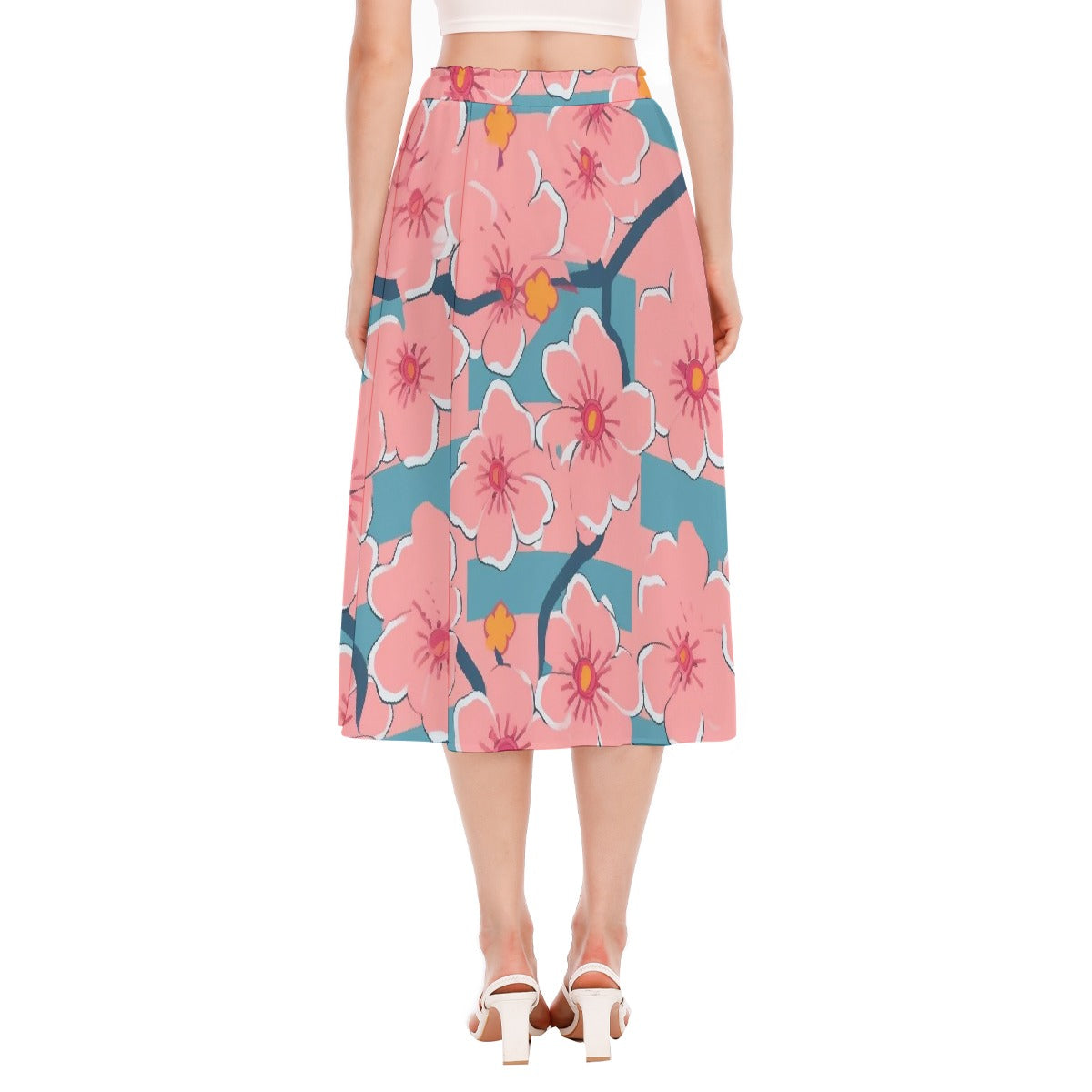All-Over Print Women's Long Section Chiffon Skirt