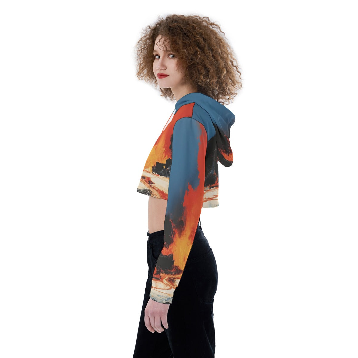 All-Over Print Women's Crop Top Hoodie