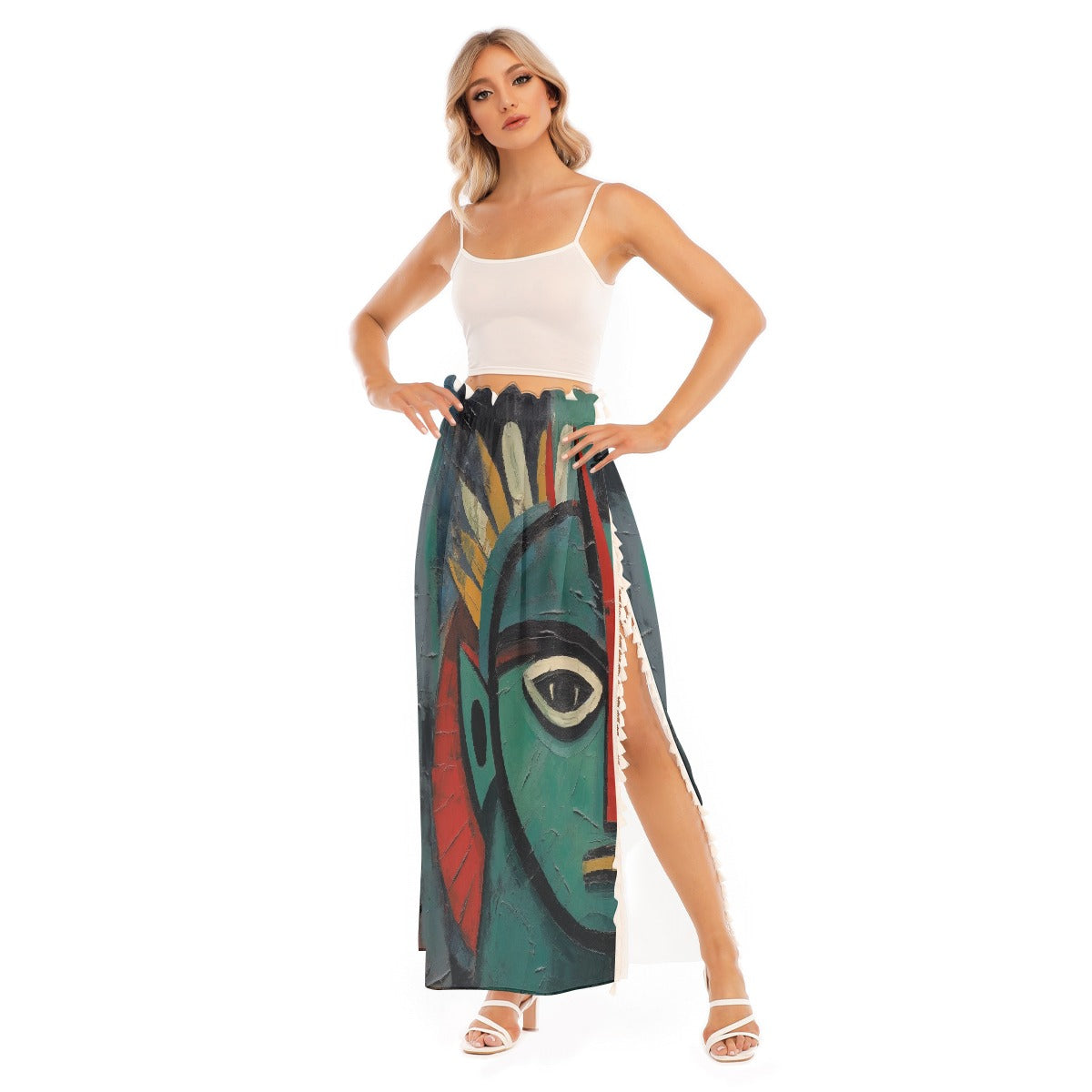 All-Over Print Women's Side Split Skirt