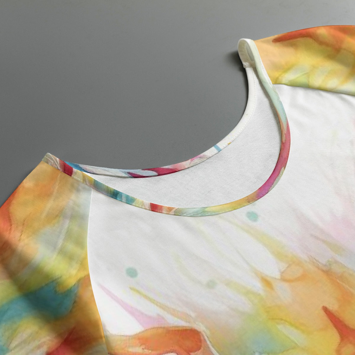 All-Over Print Women's Round Neck T-shirt With Raglan Sleeve