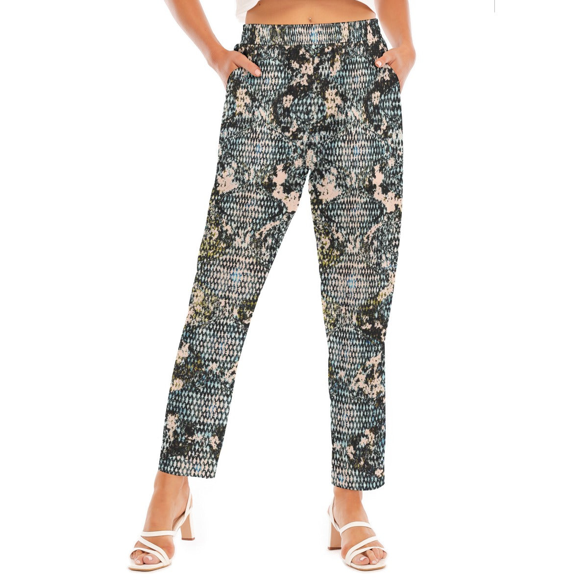 All-Over Print Women's Loose Straight-leg Pants