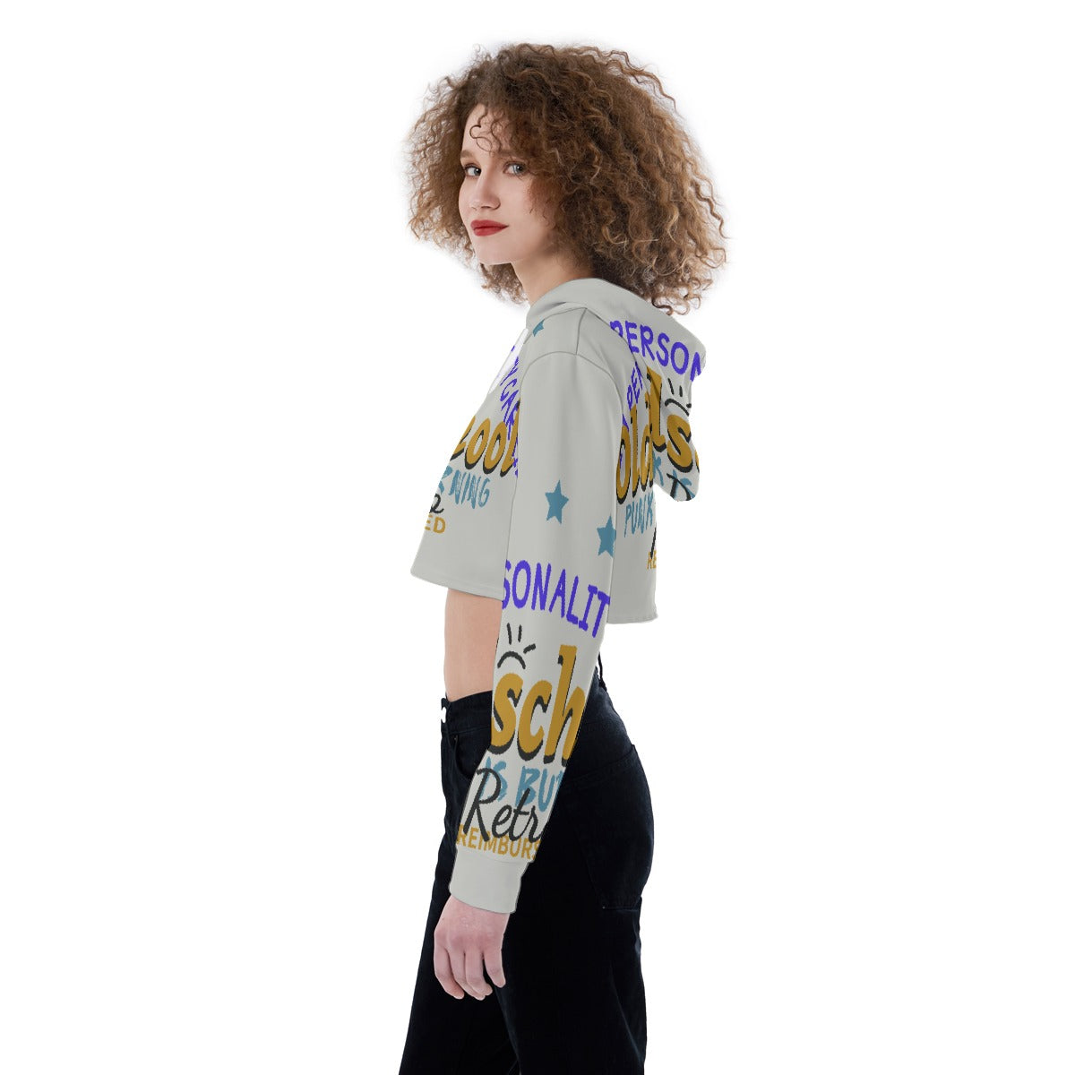 All-Over Print Women's Crop Top Hoodie