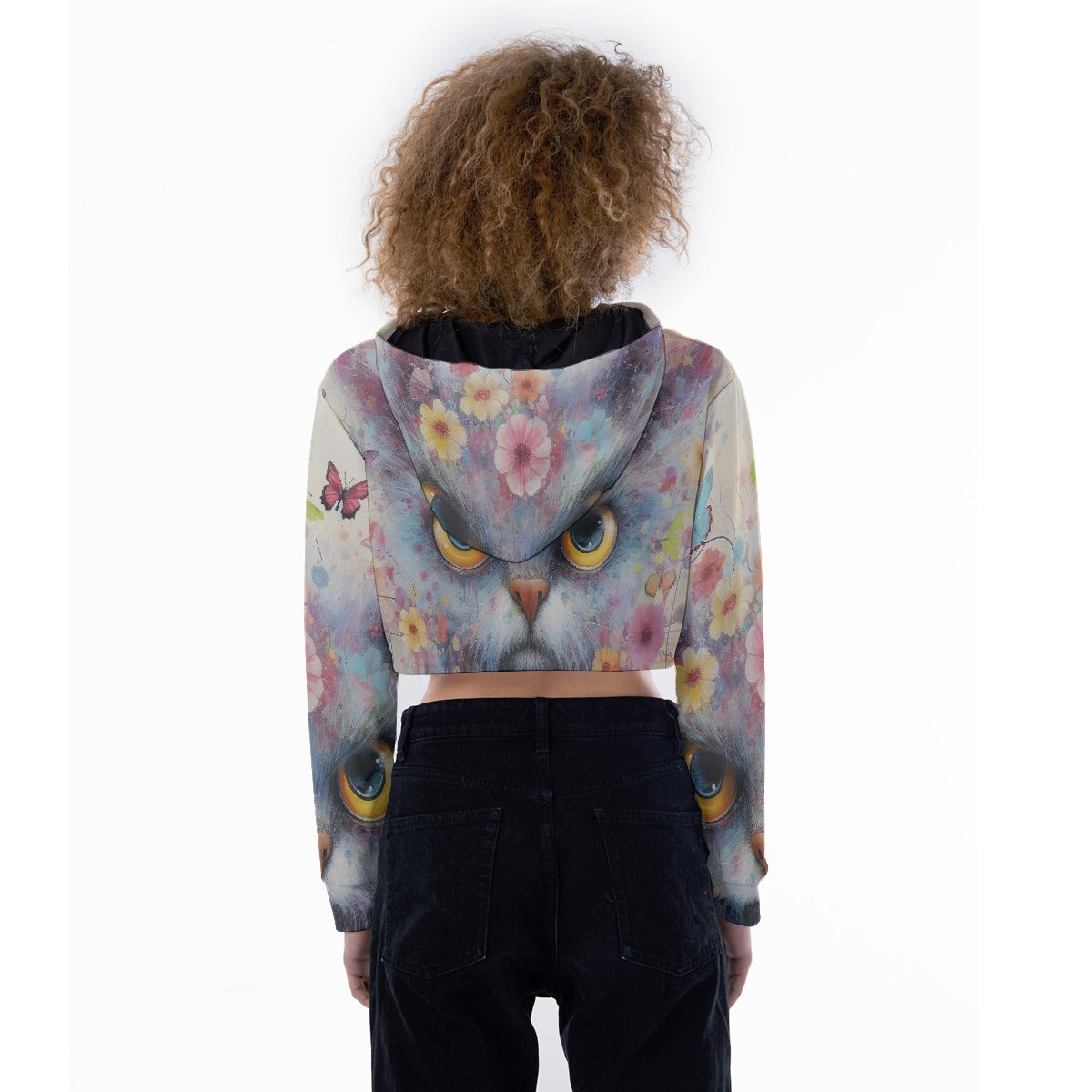 All-Over Print Women's Crop Top Hoodie