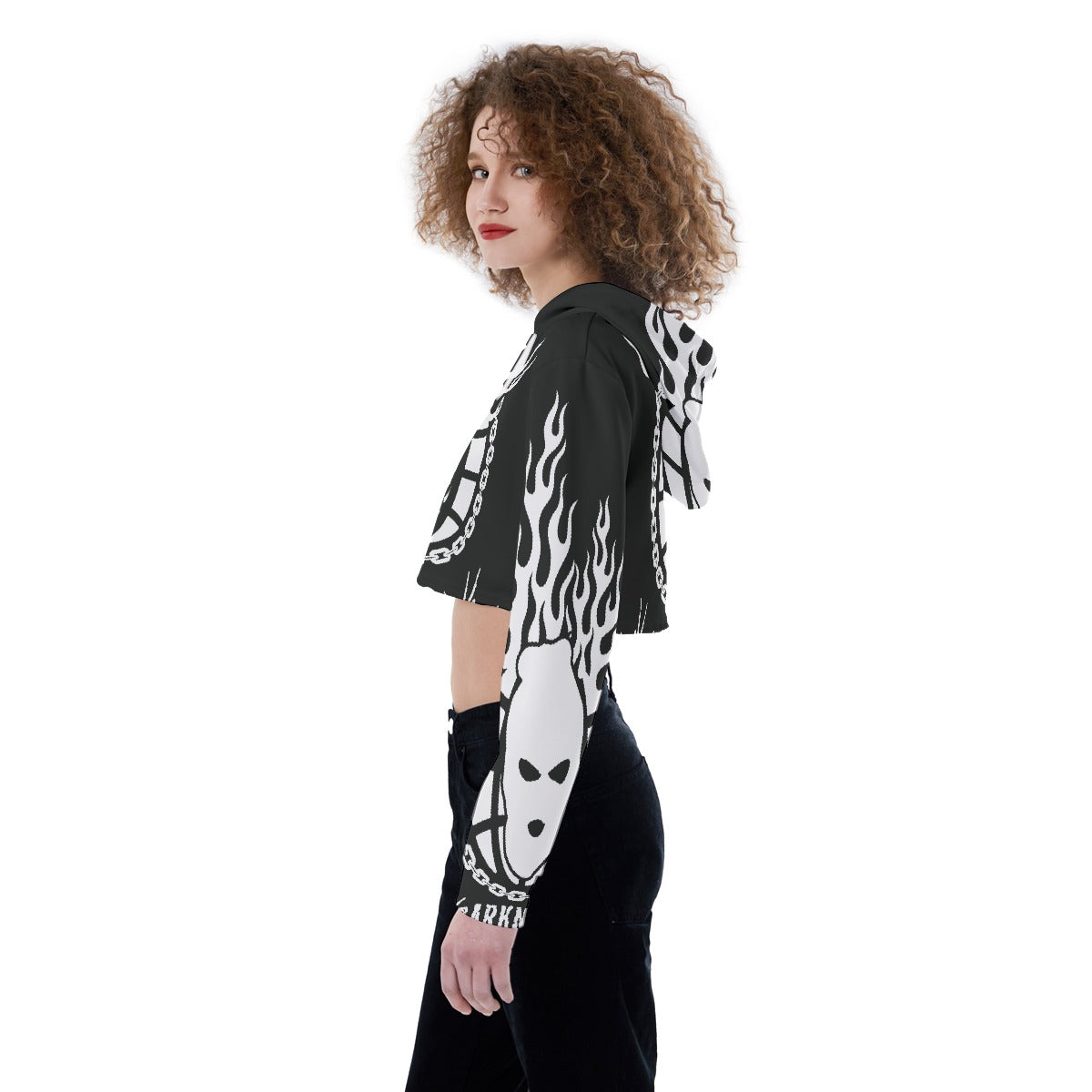 All-Over Print Women's Crop Top Hoodie