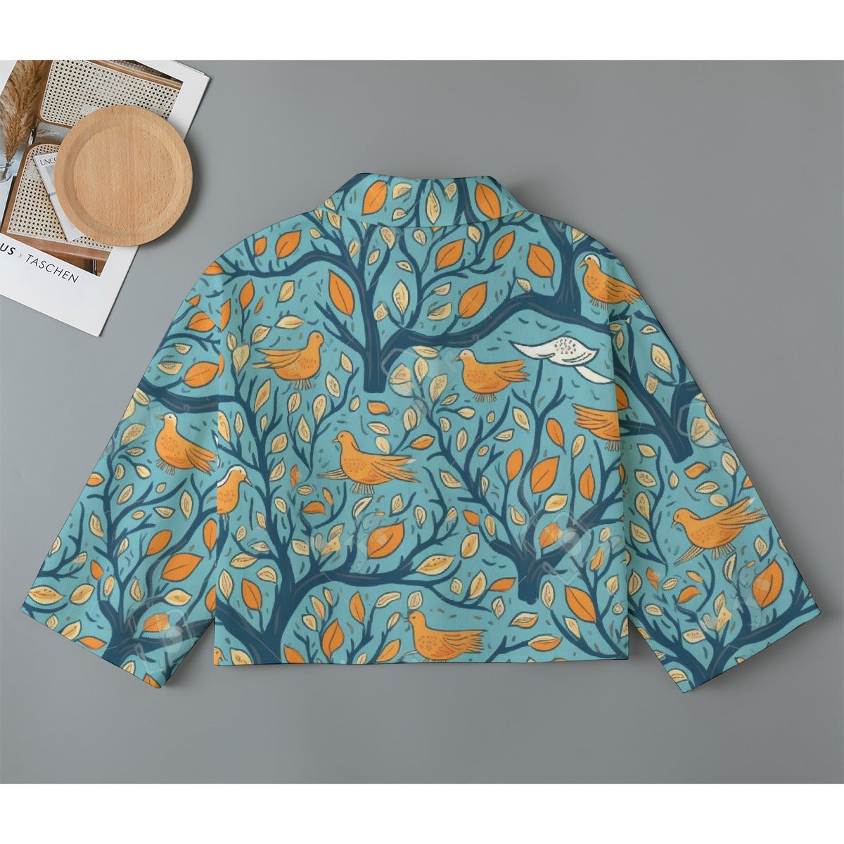 All-Over Print Women's Cropped Jacket | 245GSM Cotton