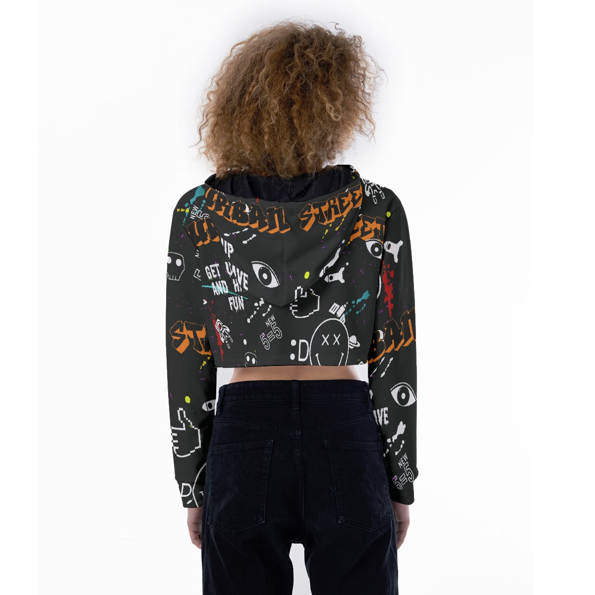 All-Over Print Women's Crop Top Hoodie