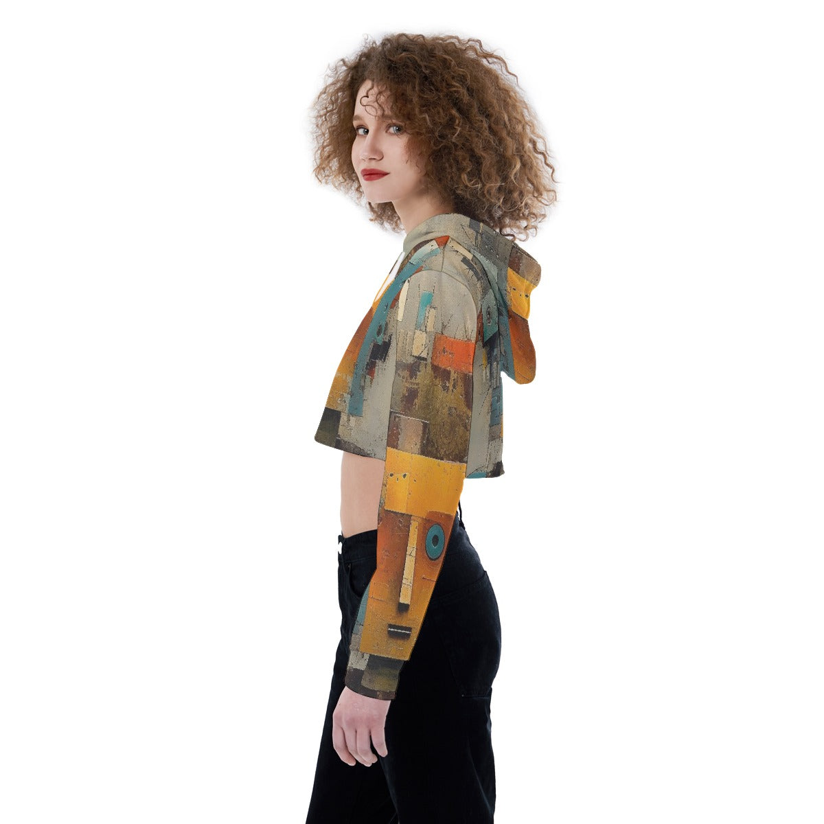 All-Over Print Women's Crop Top Hoodie