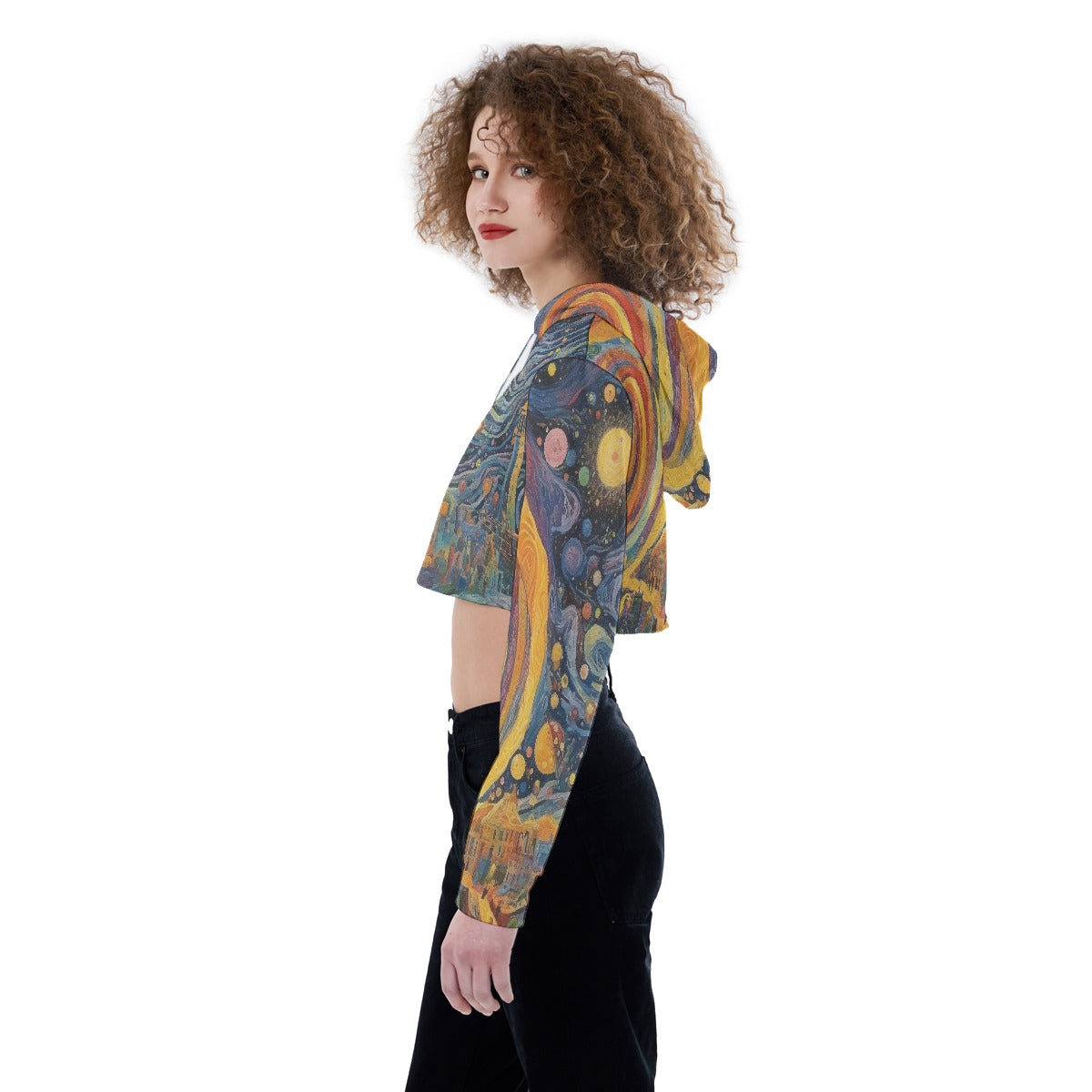 All-Over Print Women's Crop Top Hoodie