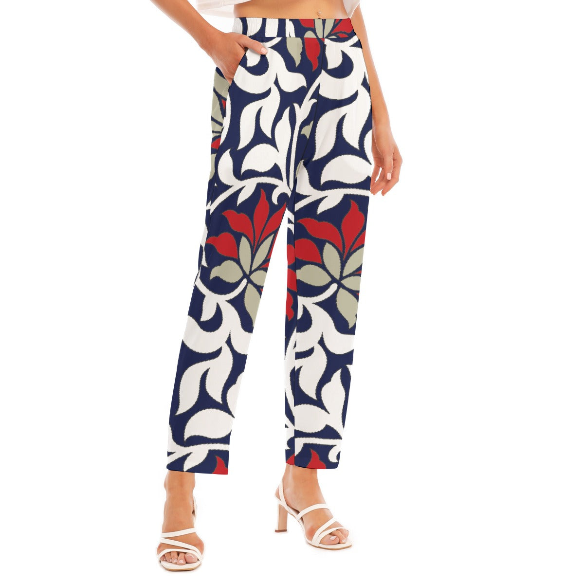 All-Over Print Women's Loose Straight-leg Pants