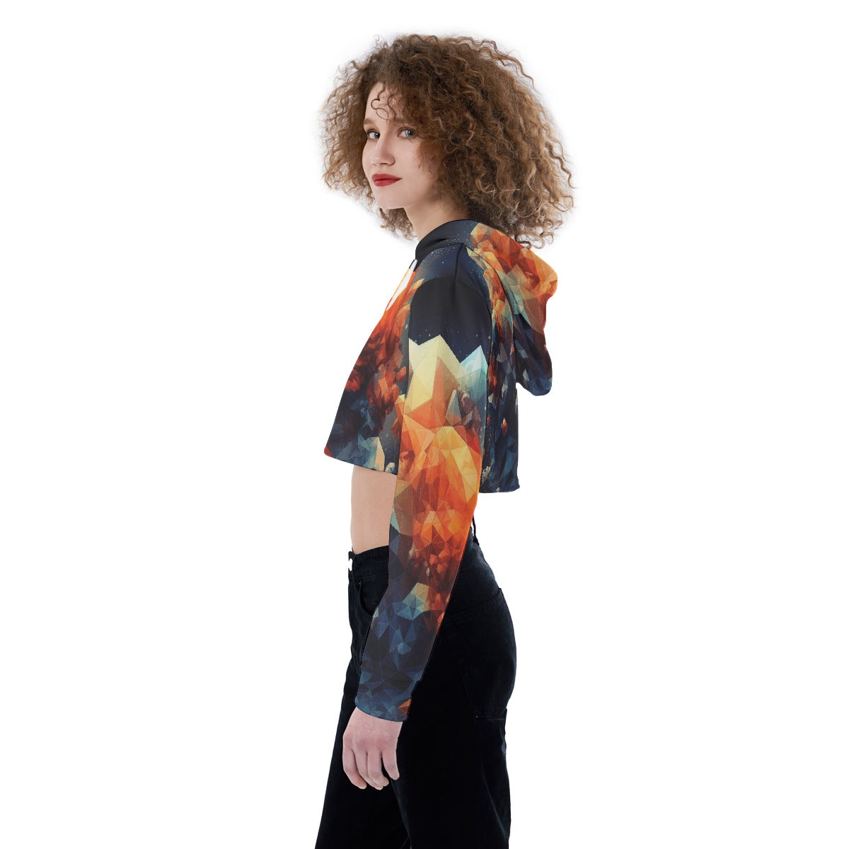 All-Over Print Women's Crop Top Hoodie