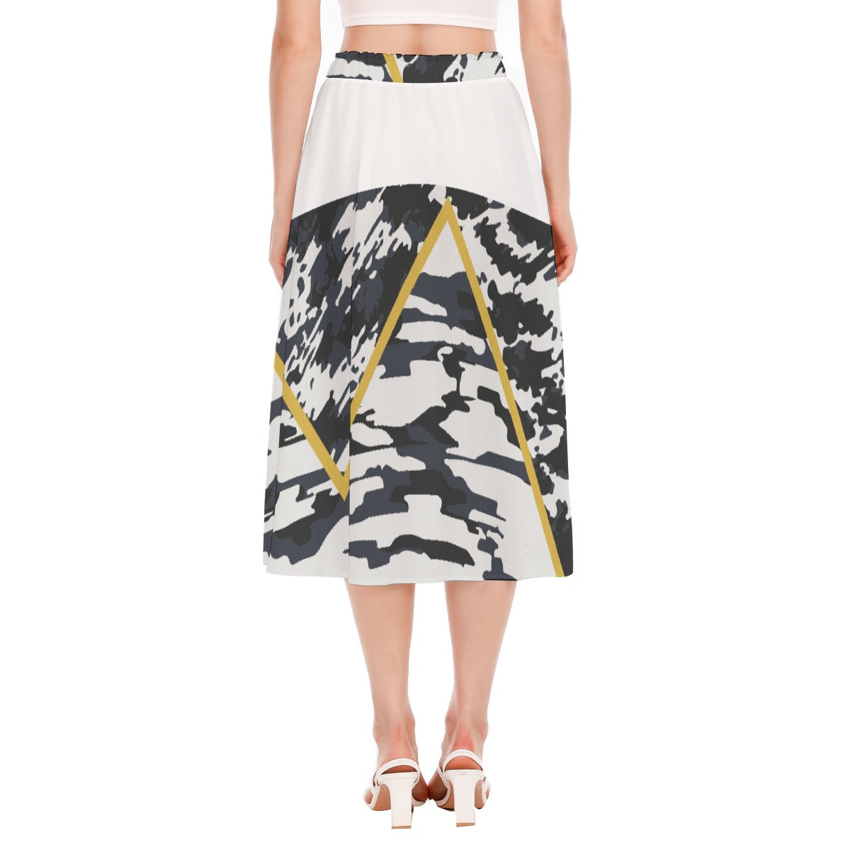 All-Over Print Women's Long Section Chiffon Skirt